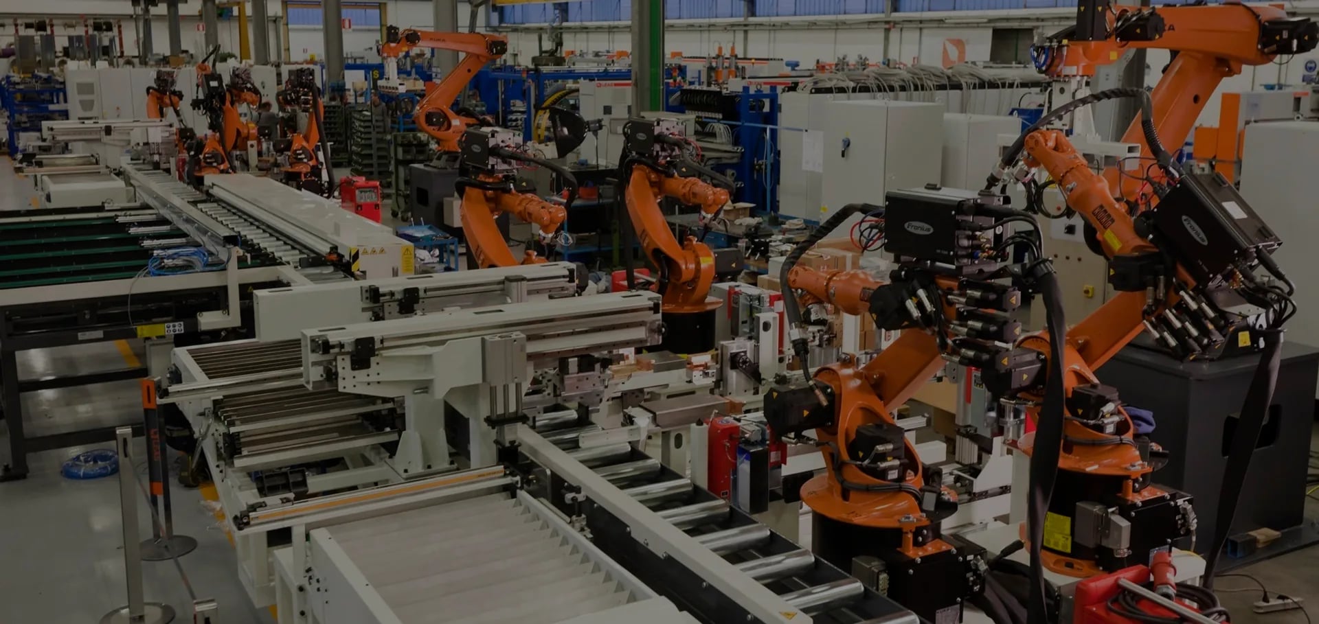 Industrial robotic assembly line